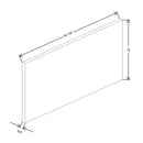 Fabuwood Illume Catalina Bianco Gloss 3/4" W X 12" H X 24 3/4" D Wainscot Wall Panel - image 1