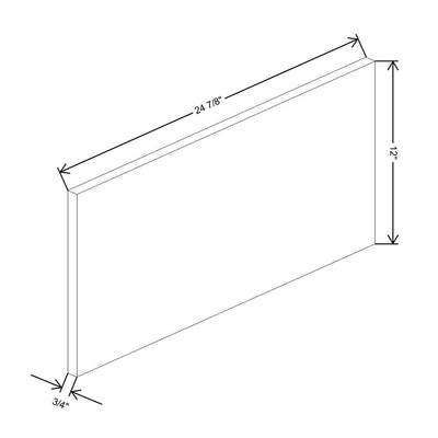 Fabuwood Illume Catalina Bianco Gloss 3/4" W X 12" H X 24 3/4" D Wainscot Wall Panel - image 1