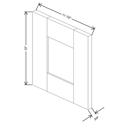 Fabuwood Allure Galaxy Mocha 11 1/2" W X 11 1/2" H X 3/4" D Wainscot Panel - image 1