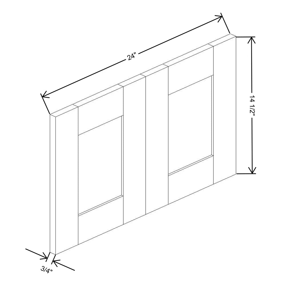 Fabuwood Allure Galaxy Frost 23 1/2" W X 14 1/2" H X 3/4" D Wainscot Panel