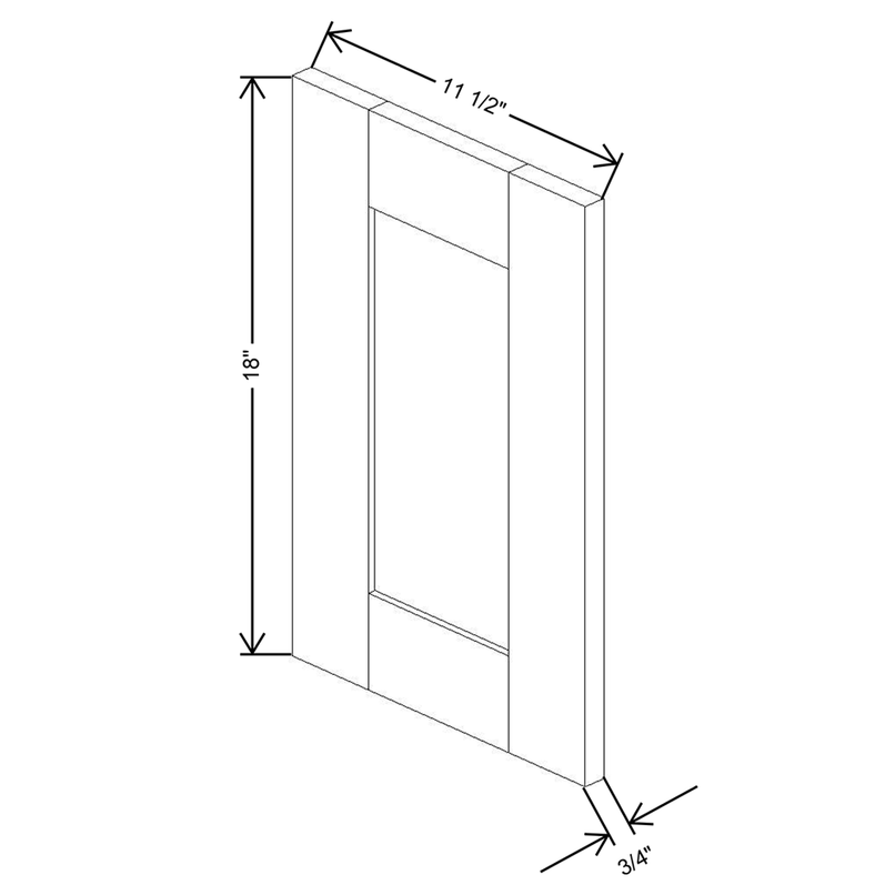 Fabuwood Allure Galaxy Mocha 11 1/2" W X 17 1/2" H X 3/4" D Wainscot Panel - image 1