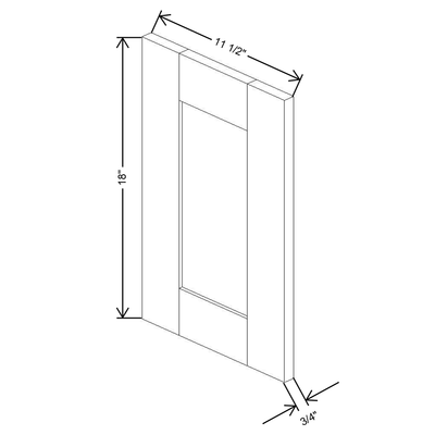 Fabuwood Allure Galaxy Mocha 11 1/2" W X 17 1/2" H X 3/4" D Wainscot Panel - image 1