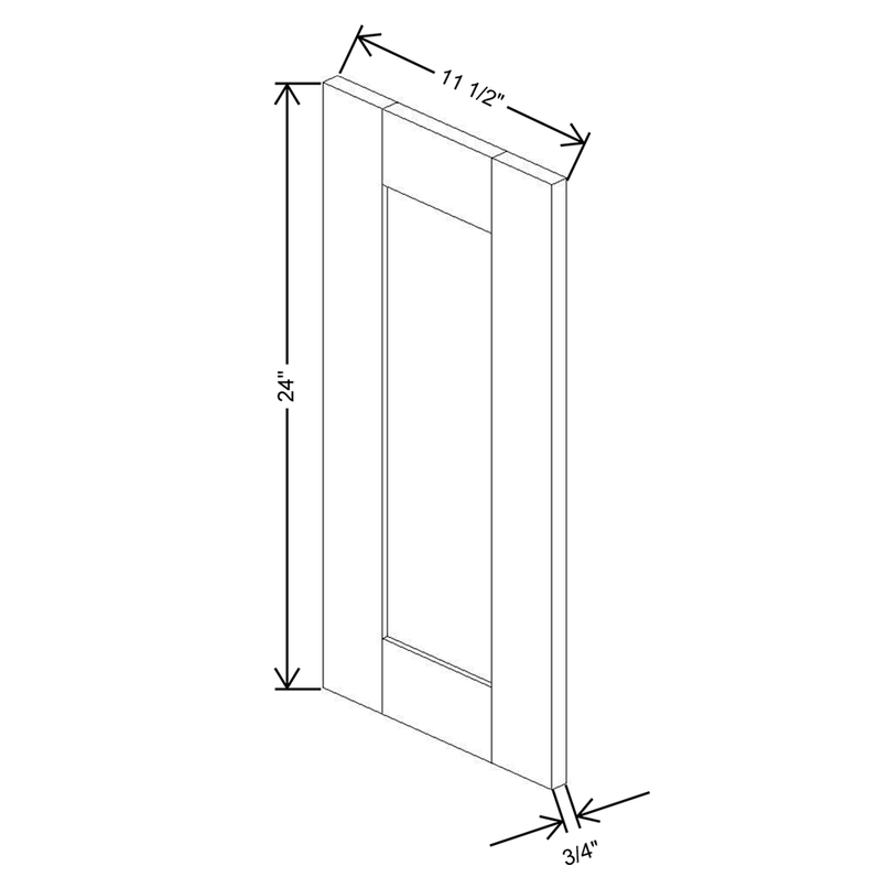 Fabuwood Allure Galaxy Mocha 11 1/2" W X 23 1/2" H X 3/4" D Wainscot Panel - image 1