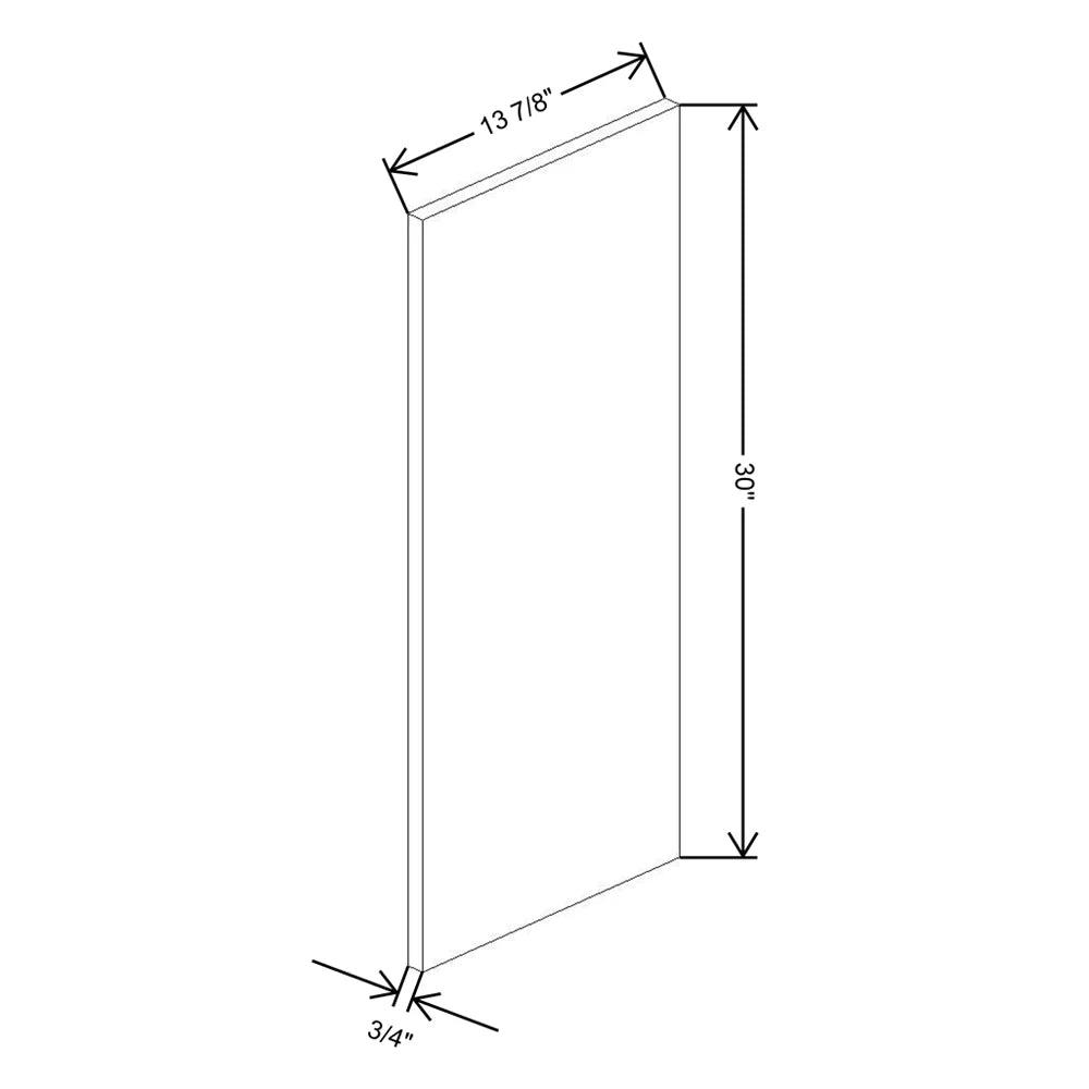 Fabuwood Illume Catalina Bianco Gloss 3/4" W X 30" H X 13 3/4" D Wainscot Wall Panel - image 1