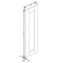 Fabuwood Allure Onyx Horizon 11 1/2" W X 35 1/2" H X 3/4" D Wainscot Panel - image 1