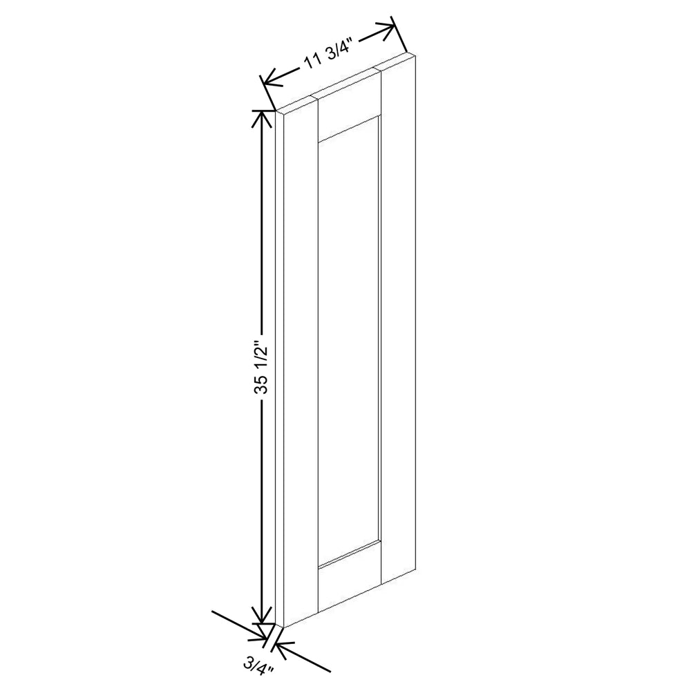 Fabuwood Allure Galaxy Frost 11 1/2" W X 35 1/2" H X 3/4" D Wainscot Panel - image 1
