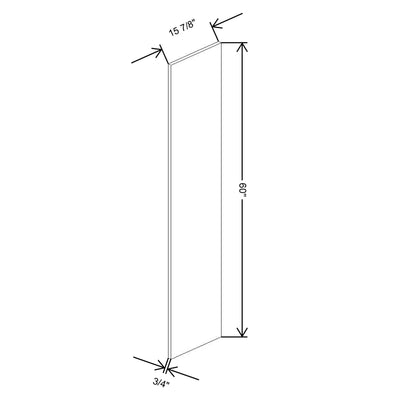 Fabuwood Illume Catalina Como Ash 2 3/4" W x 60" H x 13 3/4" Dwainscot Wall Panel - image 1