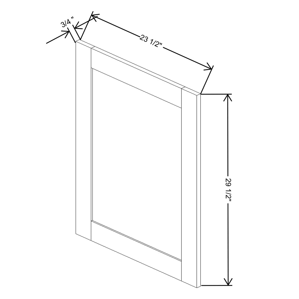 Fabuwood Allure Galaxy Nickel 23 1/2" W X 29 3/8" H X 3/4" D Wainscot Panel