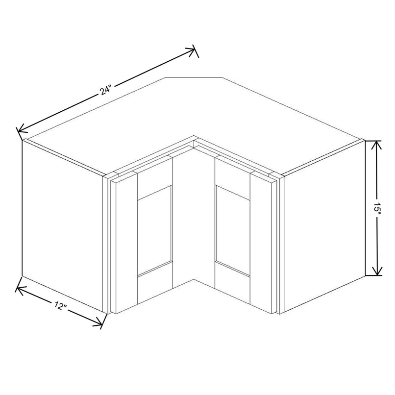 Fabuwood Allure Galaxy Horizon 24" W X 15" H X 12" D Square Corner Wall - RIGHT SIDE (R) - image 1
