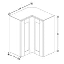 Fabuwood Allure Galaxy Nickel 24" W X 30" H X 12" D Square Corner Wall - LEFT SIDE (L) - image 1