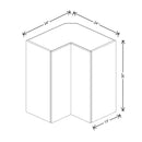 Fabuwood Illume Tuscany Olmo 3 24" W x 30" H x 13" D Square Corner Wall Cabinet - image 1