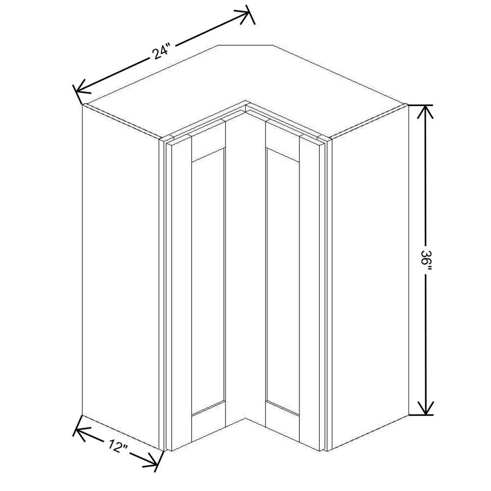 Fabuwood Allure Galaxy Frost 24" W X 36" H X 12" D Square Corner Wall - NO FINISH