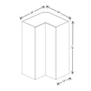 Fabuwood Illume Tuscany Muratti 1 24" W x 42" H x 13" D Square Corner Wall Cabinet - image 1