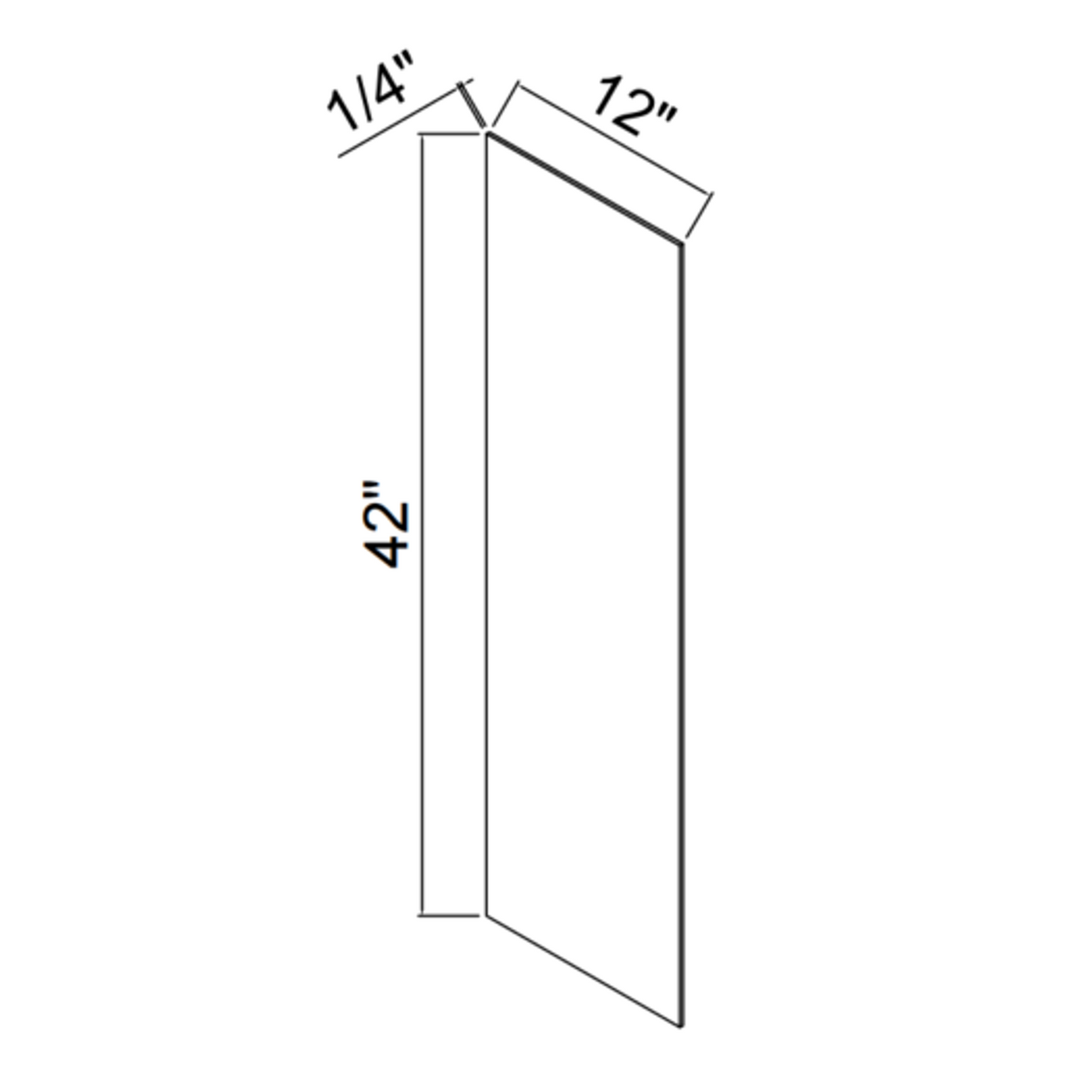 OS-WP1242 12"W x 42"H Finished Plywood Panel