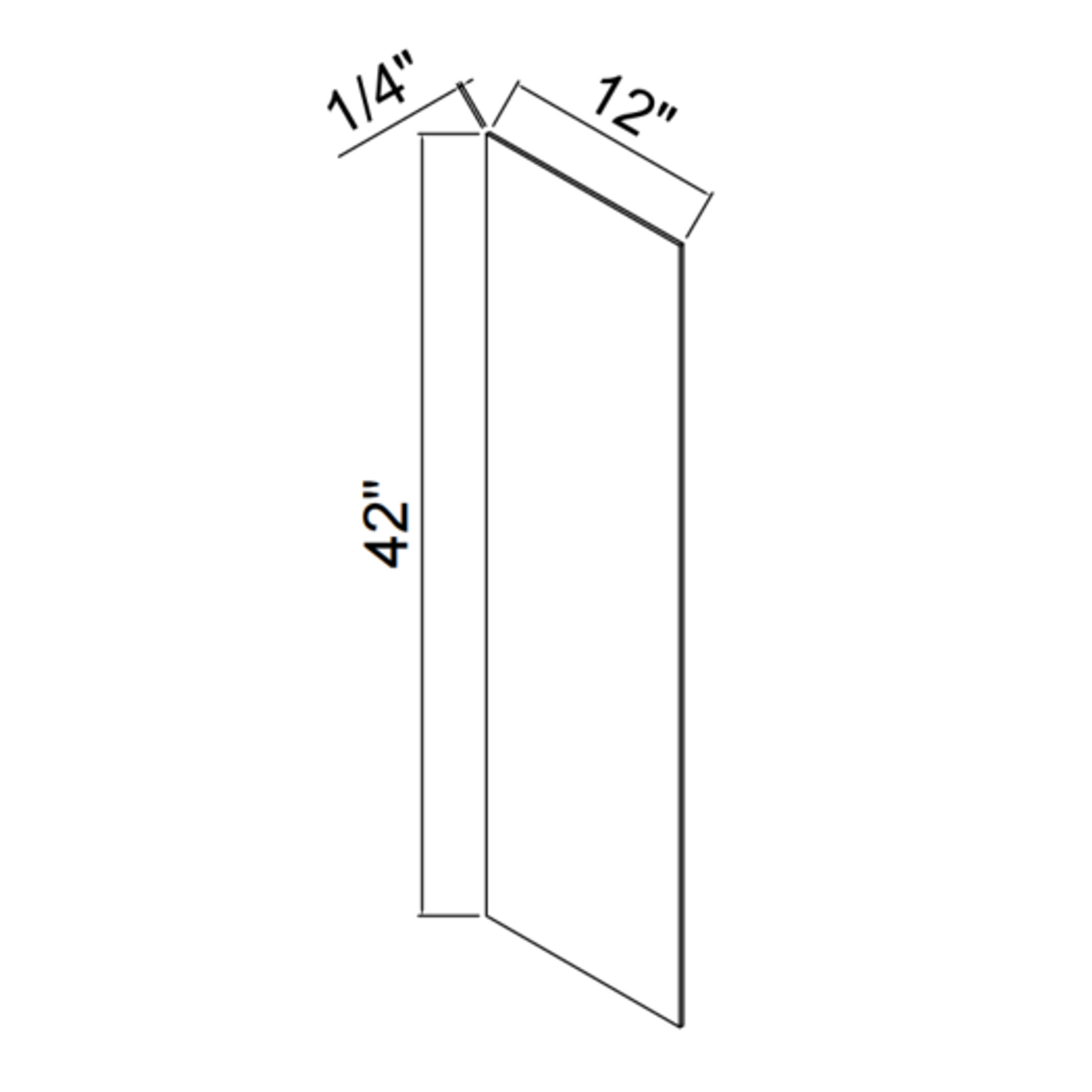 OS-WP1242 12"W x 42"H Finished Plywood Panel