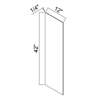 ESOM-WP1242 12"W x 42"H Finished Plywood Panel
