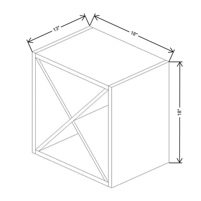 Fabuwood Illume Catalina Como Ash 2 18" W x 18" H x 13" D Wine Rack Cabinet - image 1