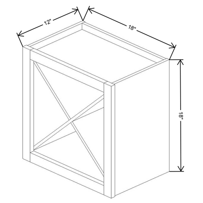 Fabuwood Allure Galaxy Mocha 18" W X 18" H X 12" D Wall Wine Rack - BOTH SIDE (BS) - image 1