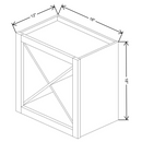 Fabuwood Allure Galaxy Mocha 18" W X 18" H X 12" D Wall Wine Rack - RIGHT SIDE (RS) - image 1