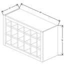 Fabuwood Allure Galaxy Dove 30" W X 18" H X 12" D Wall Wine Rack - image 1