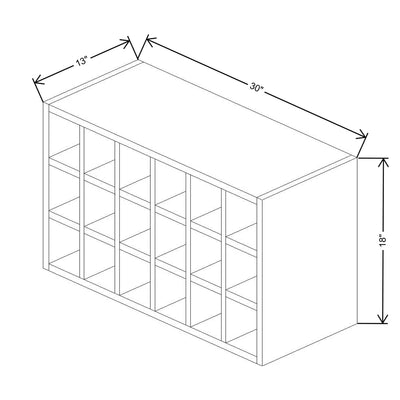 Fabuwood Illume Catalina Como Ash 2 30" W x 18" H x 13" D Wine Rack Cabinet - image 1