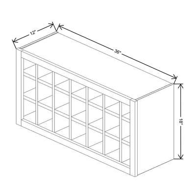 Fabuwood Allure Galaxy Nickel 36" W X 18" H X 12" D Wall Wine Rack - image 1