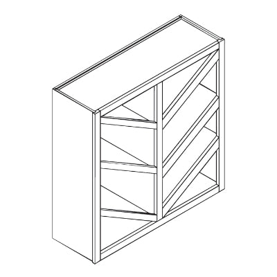 HAB-WR3636 36"W x 36"H Wall Wine Rack
