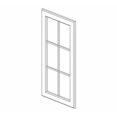 GW-W1530MGD Wall Glass Door with Mullion and Clear Glass | TSG Forevermark Gramercy White - image 1