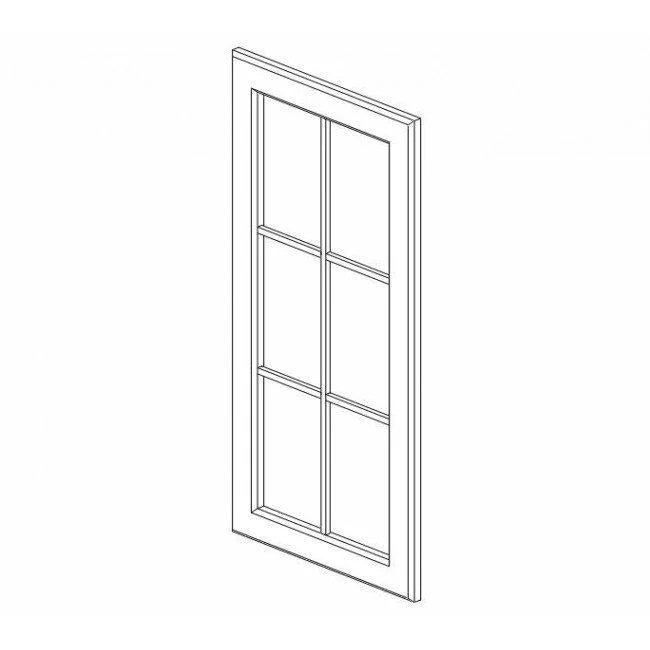 GW-W1830MGD Wall Glass Door with Mullion and Clear Glass | TSG Forevermark Gramercy White - image 1