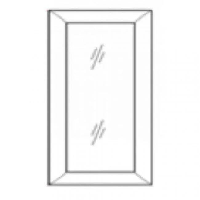 PW-W2412BGD Wall Glass Door with No Mullion and with Clear Glass | TSG Forevermark Petit White