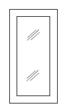 AW-WDC2412GD Wall Diagonal Corner Glass Door with No Mullion and with Clear Glass | TSG Forevermark Ice White Shaker - image 1
