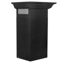 ZLINE 42 in. Convertible Vent Wall Mount Range Hood in Black Stainless Steel with Crown Molding (BSKBNCRN-42)