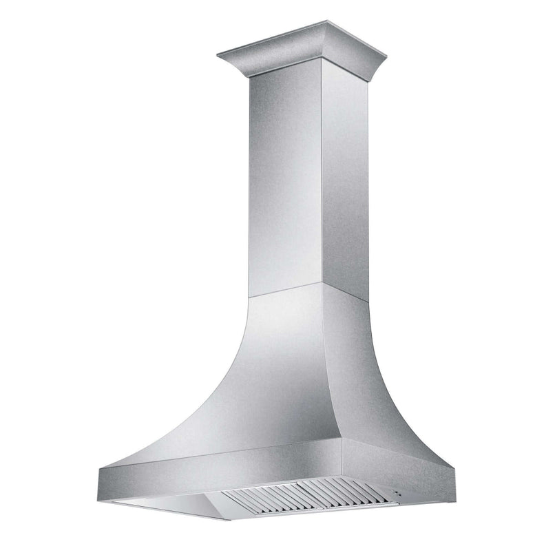 ZLINE 30 in. Designer Series Satin Stainless Steel Ducted Wall Range Hood (8632S-30)