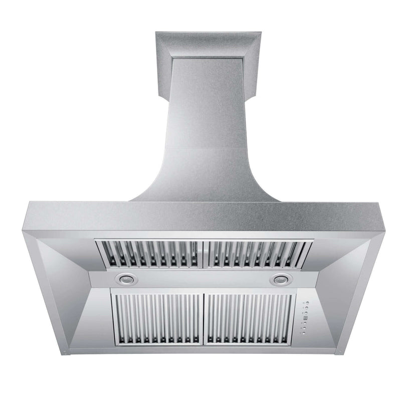 ZLINE 30 in. Designer Series Satin Stainless Steel Ducted Wall Range Hood (8632S-30)