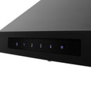 ZLINE 42 in. CrownSound™ Ducted Vent Wall Mount Range Hood in Black Stainless Steel with Built-in Bluetooth Speakers (BSKBNCRN-BT-42)