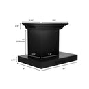 ZLINE 30 in. CrownSound™ Ducted Vent Wall Mount Range Hood in Black Stainless Steel with Built-in Bluetooth Speakers (BSKENCRN-BT-30)