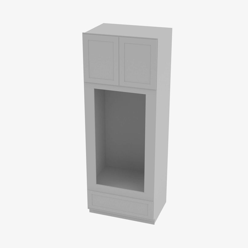 AB-OM3396B Double Door 33 Inch Tall Double Oven / Oven Microwave Cabinet | Lait Grey Shaker - image 1