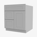 AB-S3021DL-34-1/2 Single Door Cabinets 30 Inch Combo Vanity with Left Drawer | Lait Grey Shaker - image 1