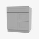 AB-S3021DR-34-1/2 Single Door Cabinets 30 Inch Combo Vanity with Right Drawer | Lait Grey Shaker - image 1