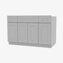 AB-S4821B12D-34-1/2 Double Door 48 Inch Sink Base Combo Vanity with Drawers | Lait Grey Shaker - image 1