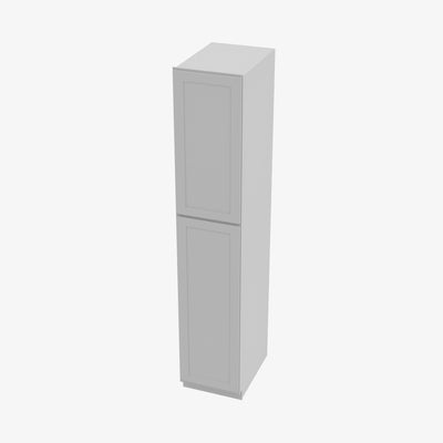 AB-WP1590 Double Door 15 Inch Tall Wall Pantry Cabinet | Lait Grey Shaker - image 1