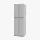 AB-WP2484B Four Door 24 Inch Tall Wall Pantry Cabinet with Butt Doors | Lait Grey Shaker - image 1