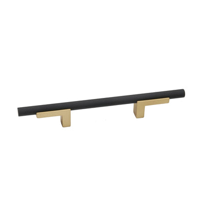 Vita Bella 4" Center to Center Modern Knurled Cabinet Bar Handle / Drawer Bar Pull with L Posts - image 1