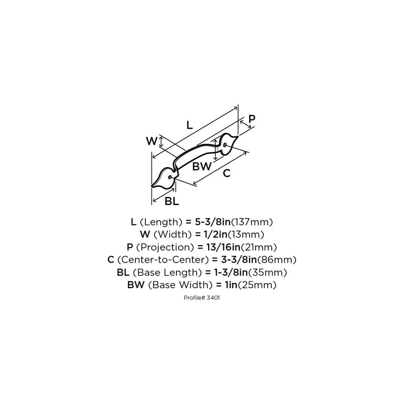 Everyday Heritage 3-3/8 Inch Center to Center Handle Cabinet Pull - image 10