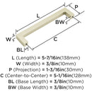 Monument 5-1/16 Inch Center to Center Handle Cabinet Pull - image 10