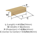 Edge Pull 4-1/2 Inch Long Finger Cabinet Pull - image 3