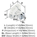 Glacio 1-3/8 Inch Square Cabinet Knob - image 16