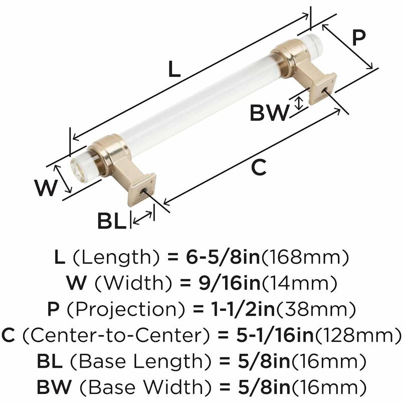 Glacio 5-1/16 Inch Center to Center Bar Cabinet Pull - image 10
