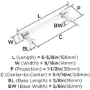 Glacio 5-1/16 Inch Center to Center Bar Cabinet Pull - image 16