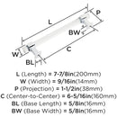 Glacio 6-5/16 Inch Center to Center Bar Cabinet Pull - image 16